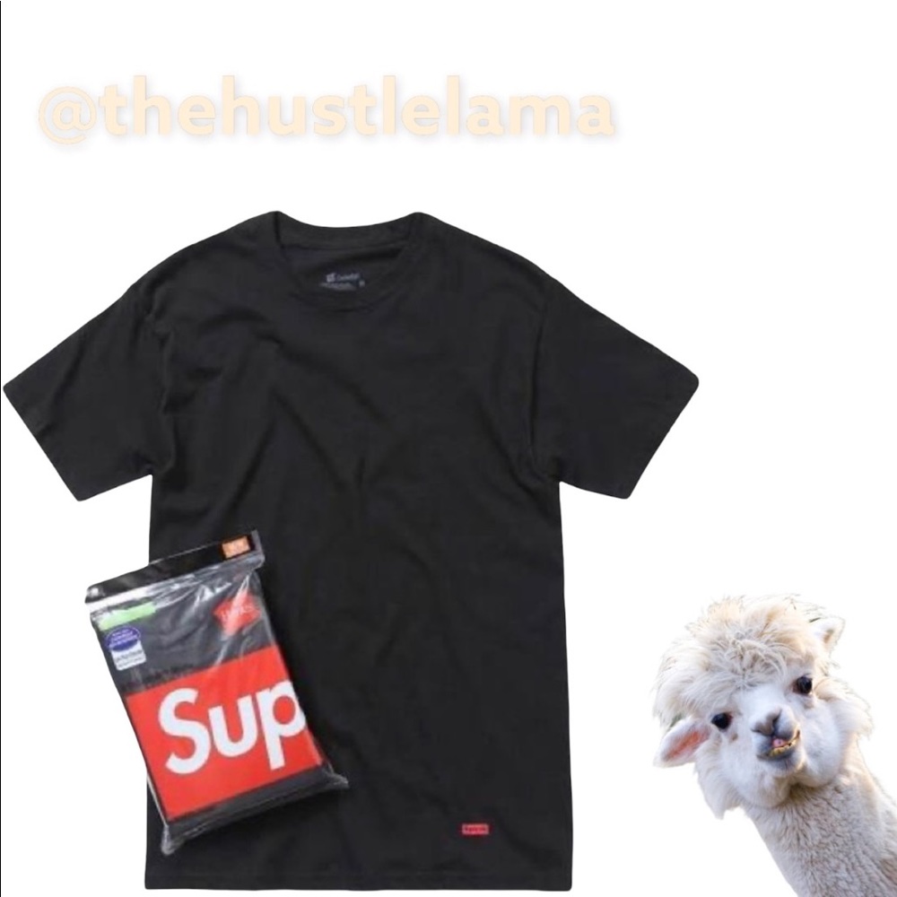 Supreme x Hanes Black T-Shirt